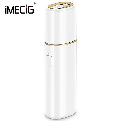 IMECIG L1 Electronic Cigarettes Starter Kit Compatible with IQOS 2200mAh Rechargeable Battery 30 seconds Preheating Vibration Type Automatic Clean (White)